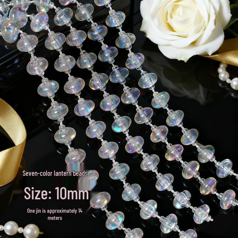 Акриловые бусины НЛО 10 мм для свадебной гирлянды, украшения прохода или люстры