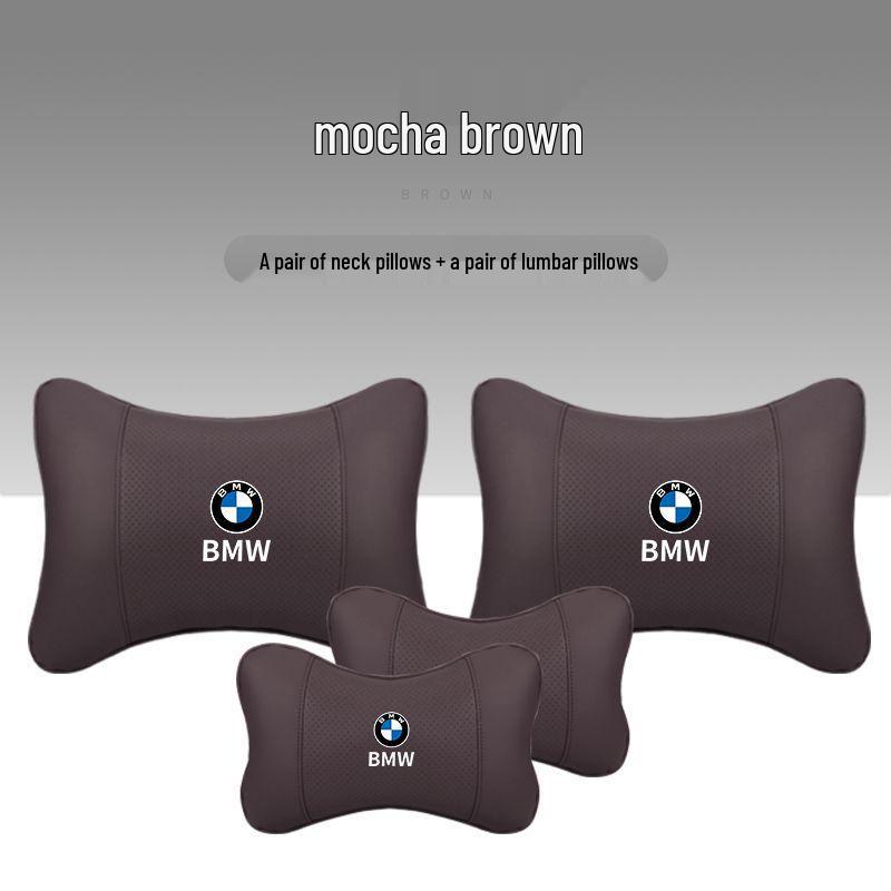 Подушка для подголовника и поясничной поддержки BMW - Подходит для X1, X3, X5 и 1/3/5/7 Серии для защиты шеи и декора салона