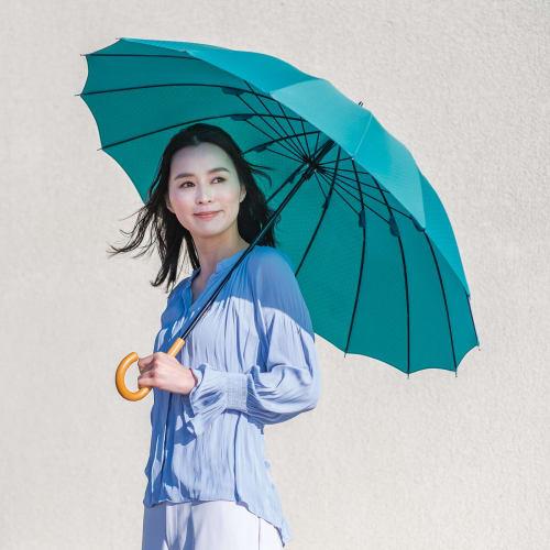 Mabu Parasol, Rain Umbrella, Unisex, 58cm, 16 Ribs, "Edo" Jade Design, SMV-41473. Long Umbrella, Rain Umbrella, UV Protection, Light Blocking, Sun Umb