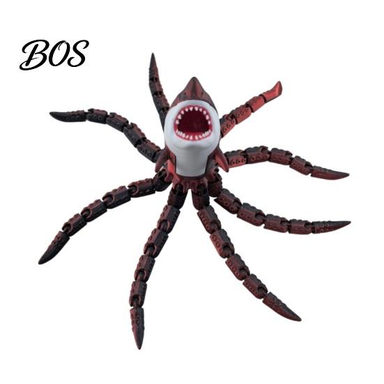 Sea Predator Sculpture 3D Printed Monsters, Articulated Fidget Toy, Eater Deep Creature Mythical Decor Collectible, Stress Relief Desk Toy &