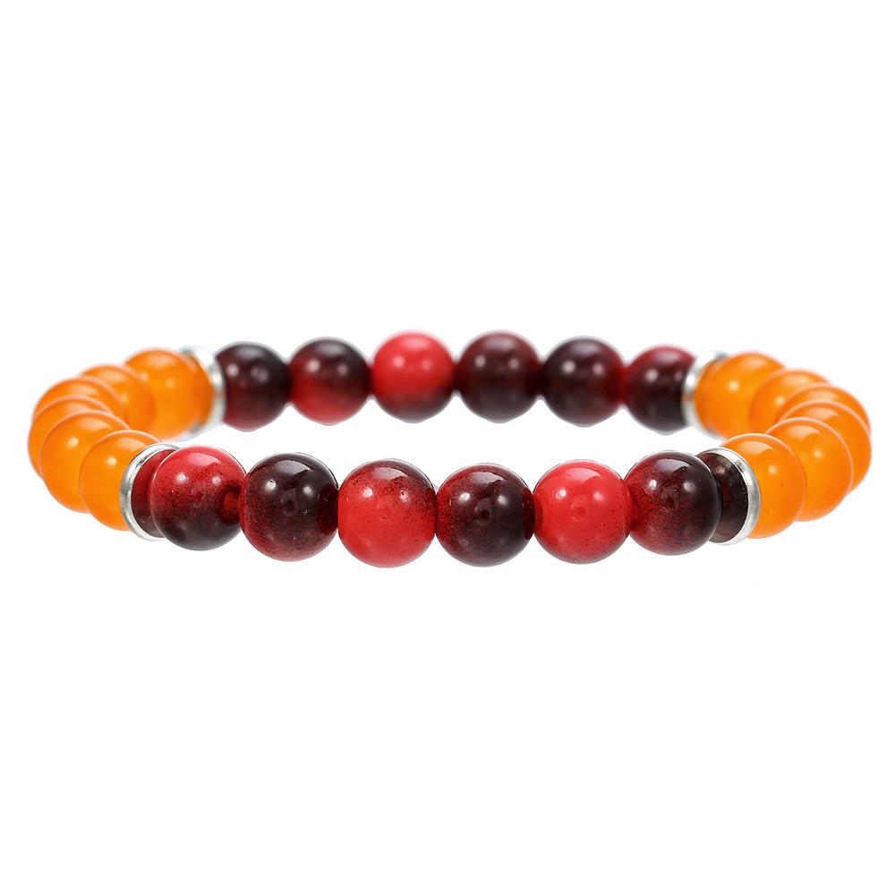 Европейский Кристальный Браслет из Тигрового Глаза на Эластичной Основе, Украшения из Натуральных Каменных Бусин