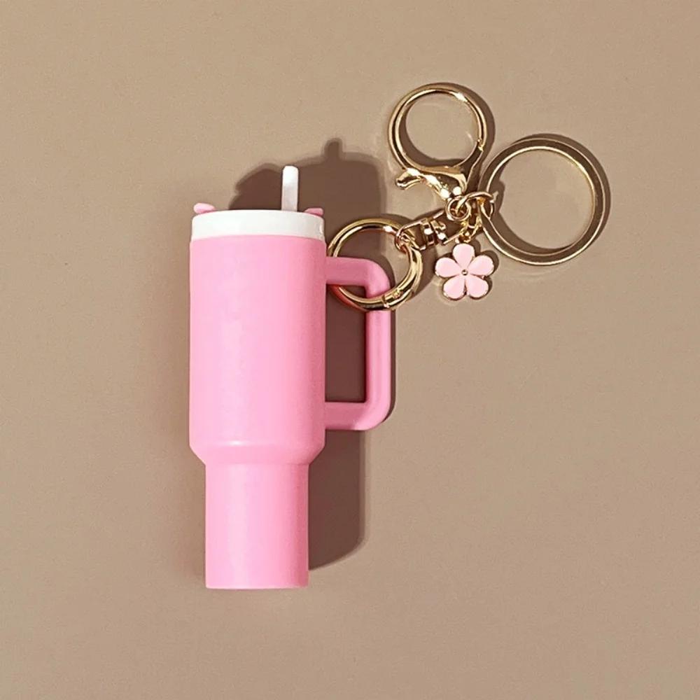 3d Stanley Cup Pendant Keychain Multifunctional Lip Balm Storage Box Keyring For Women Girls Purse Backpack Ornaments Decor
