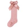 Newborn Baby Girl Knee High Socks Autumn Clothes Long Socks Thin Mesh Stockings with Bow for Infants Baby Items Clothing