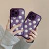 Фиолетовый кожаный круглый чехол для телефона Iphone 11 12 Promax 13 14 Pro Max Plus, мягкий силиконовый защитный чехол