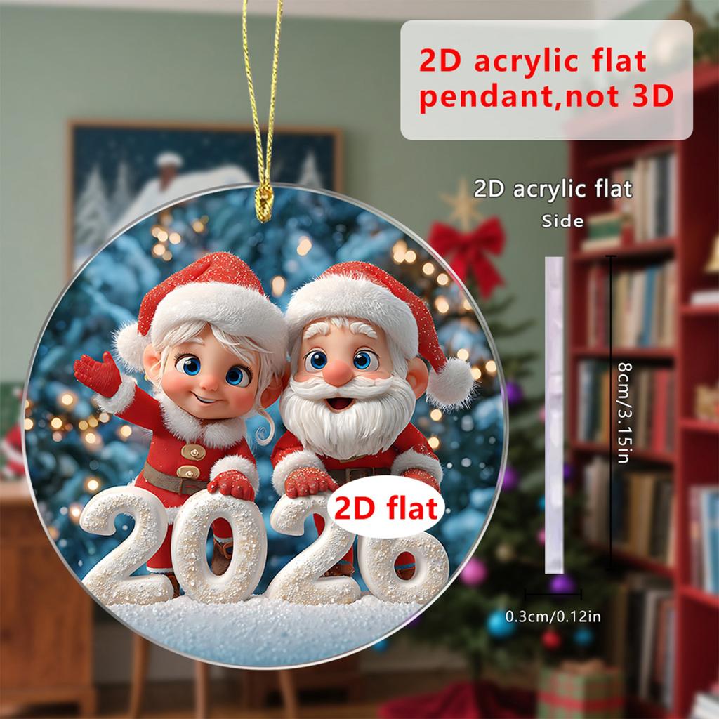 Christmas Decorative Pendants, Claus And Sleigh, Holiday Pendants, Christmas Tree Decorations