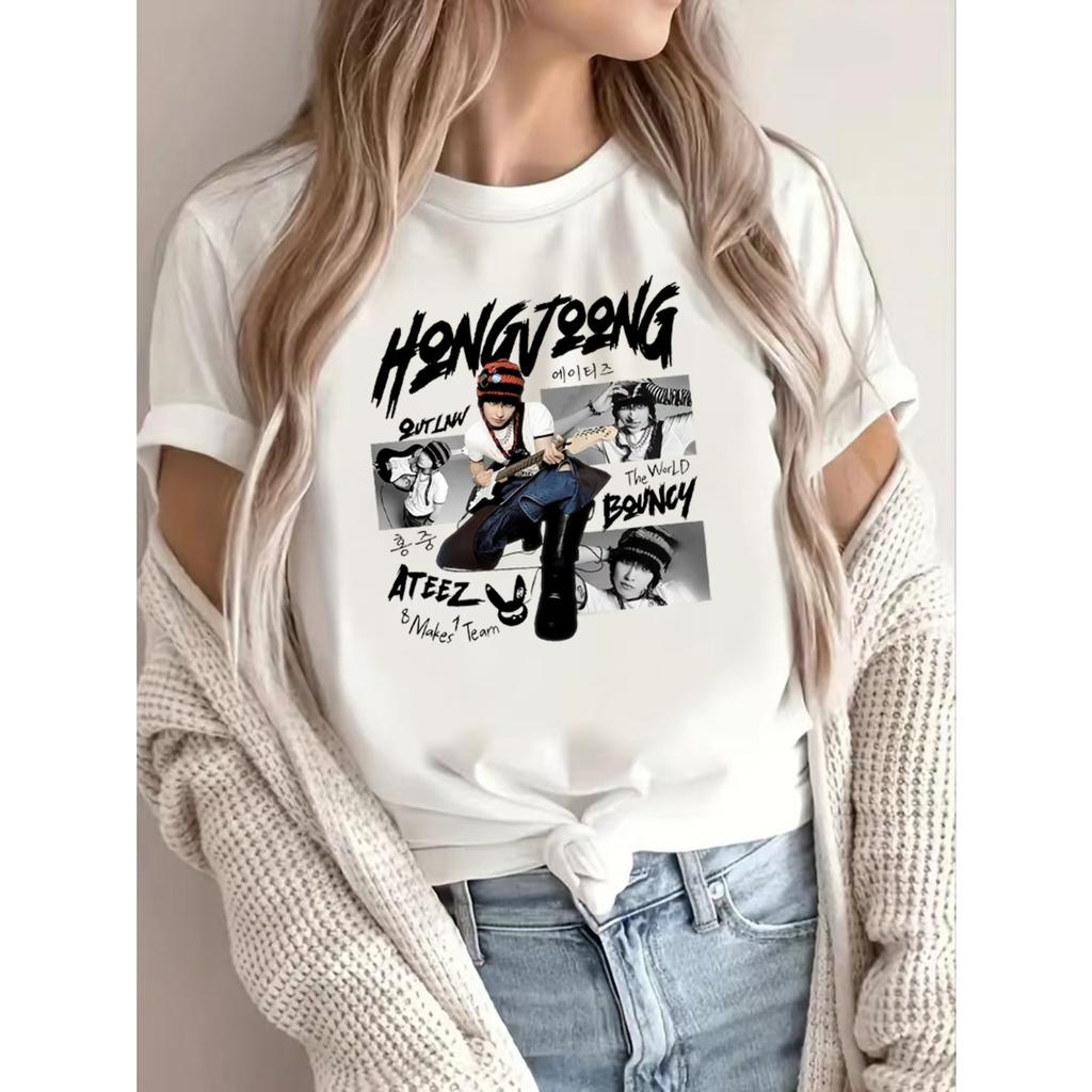 2026 Stray Kids Бан Чан Летняя Мода Трендовый Мужской Женский Винтажный Топ Хип-Хоп Уличная Одежда Оверсайз Футболка С Коротким Рукавом Повседневная Одежда Y2K