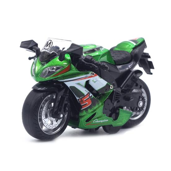 1/14 Simulation Motorcycle Pull Back Model with LED Music Learning Kids Toy