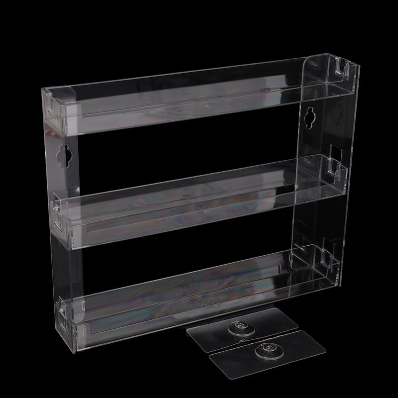 Универсальный 3-слойный прозрачный настенный держатель для лака для ногтей, держатель для косметики, органайзер для маникюрных инструментов