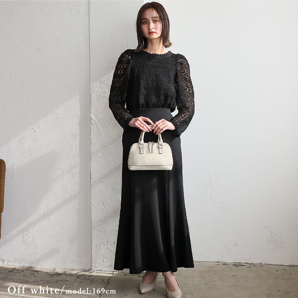 VITAFELICE Women's Round Zip 2-Way Mini Handbag (sib-20069n) (Off White)