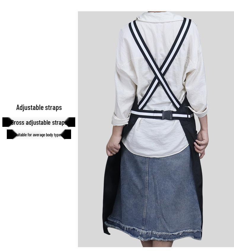 Нейлоновый рабочий фартук без рукавов в корейском стиле для кофейни и парикмахеров