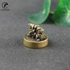 Solid Pure Brass Double Dragon Seal Statue Chinese FengShui Lucky Home Decorations Ornaments Lovable Animal Figurines Desk Decor