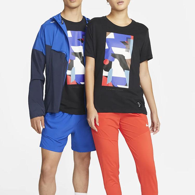 Nike Dri-FIT A.I.R. Casual Logo Print Crew Neck T-Shirt Unisex Tops Black DR7667-010