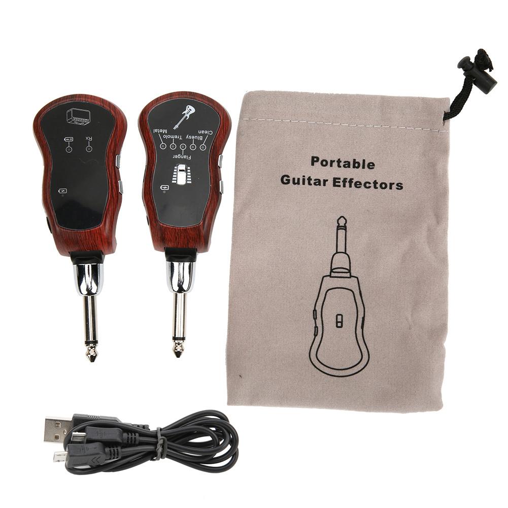 1 Pair Built in Battery 10 Channels 5 Effects Wireless Guitar Effector Transmitter Receiver