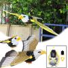 Светящаяся птица с музыкальным репеллентом, подвесной орел, отпугиватель летящей птицы, садовый декор, портативный инструмент для погони в форме летающего орла