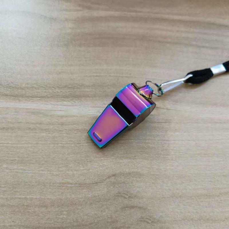 Уличный свисток для выживания Высококачественный свисток из нержавеющей стали Черный Розово-золотой Свисток на шею Спортивный свисток Свисток спасателя