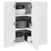 Wall Corner Cabinet PORTO White 57 x 57 x 80 cm Engineered Wood