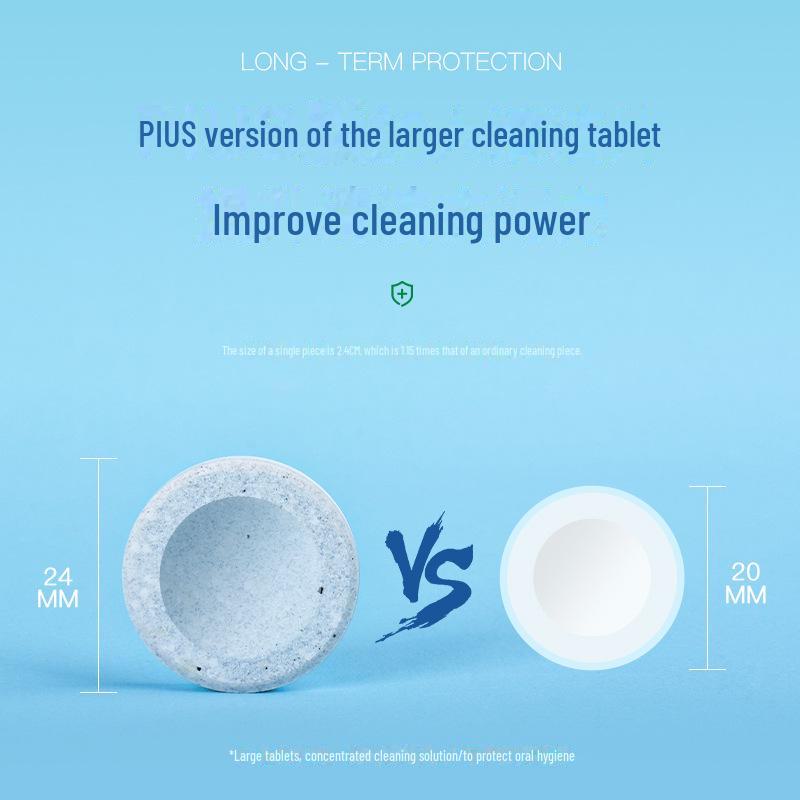 Шипучие таблетки для отбеливания зубных протезов и ортодонтических ретейнеров - 66 шт.