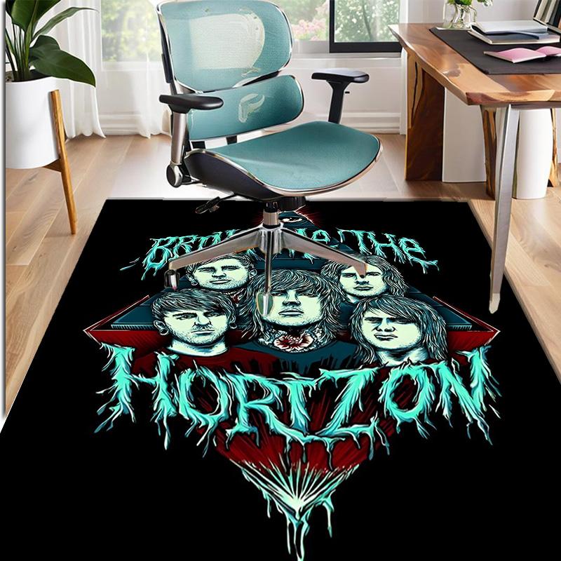 Bring Me the Horizon Pattern Rug, Indoor/Outdoor Mat, for Picnic, Gameroom, Bedroom, Office, Living Room, Home Decor Carpet, Birthday Gift