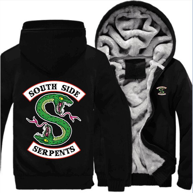 South Side Serpents Riverdale Mens Thick Men Winter Black Men Jacket Jones Archie