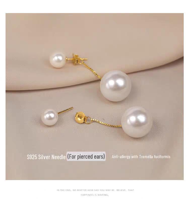 Длинные клипсы для ушей с кисточками и жемчугом: Элегантный, высококачественный, легкий, не требует пирсинга.