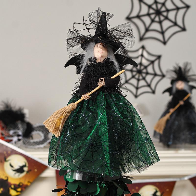 Halloween Decorations Ghost Festival Witch Doll Tree Top Star Desktop Decoration Doll Ornaments