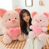 Плюшевая игрушка Свинка Сладкое Сердце Мягкая Обнимающая Набивная Игрушка Декоративный Подарок на День Рождения