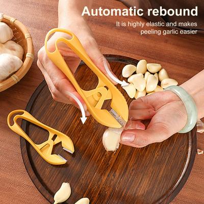 Нержавеющая сталь Чеснокочистка Инструмент для снятия кожуры Лукочистка Эргономичный ручной пинцет для чистки чеснока Зажимы Плоскогубцы для быстрой очистки