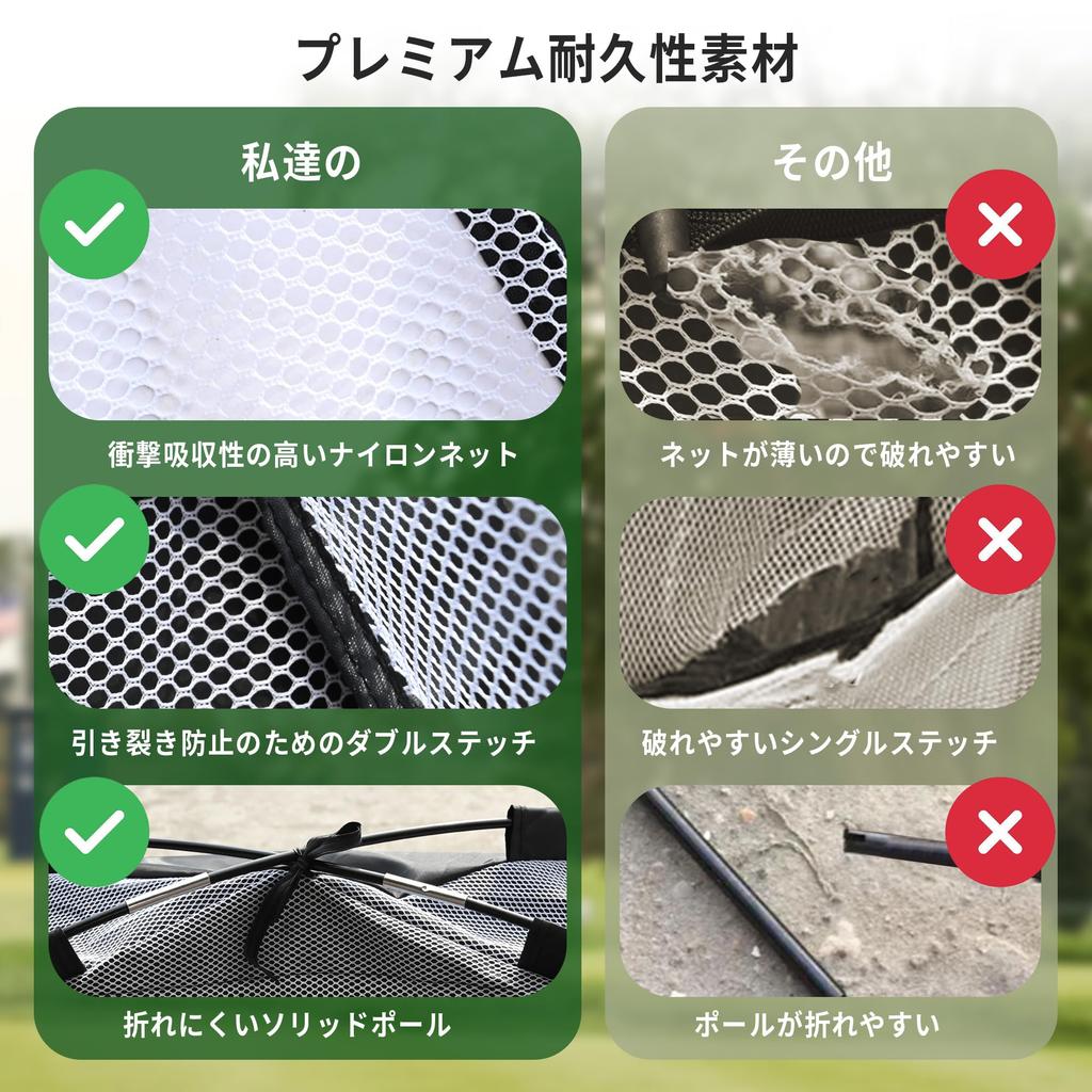 Ohbien Golf Practice Golf Easy to Easy to Daily Practice Сетка для домашней практики Портативная сумка для переноски гольфа В комплекте сетка, 3x2x1,8 м, сетка, большая,