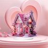 Tree Cabin Valentine's Day Acrylic Desktop Ornaments With Base 2D Flat Decoration