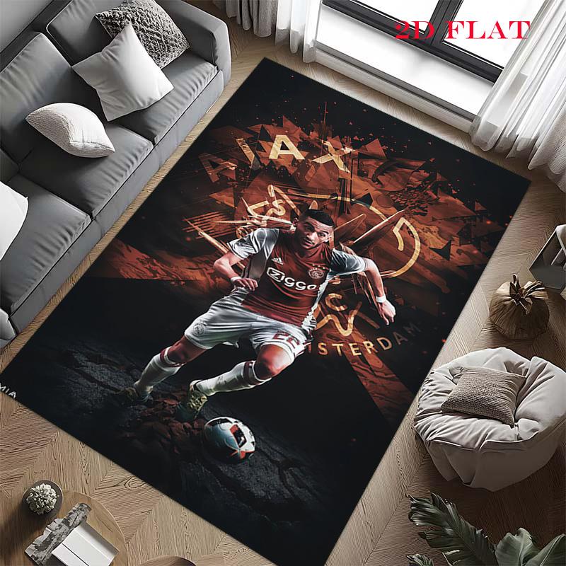AFC Ajax logo Carpet Rug for Living Room Bedroom Home Sofa Decoration,Kids play Nonslip Floor Mat