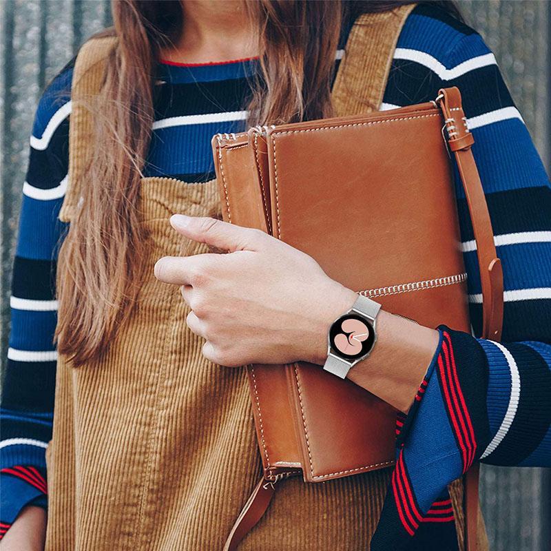 20 мм миланский ремешок для часов из тонкой сетки на замену для Samsung Galaxy Watch4 Classic 42 мм 46 мм/Galaxy Watch Active/Galaxy Watch Active2 40 мм 44 мм