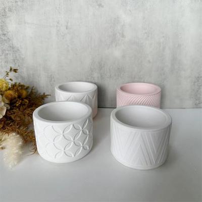 Круглый узорчатый цветочный горшок гипсовая форма для заливки цементная гипсовая форма смоляная капающая зеркальная форма силиконовая форма для бетона