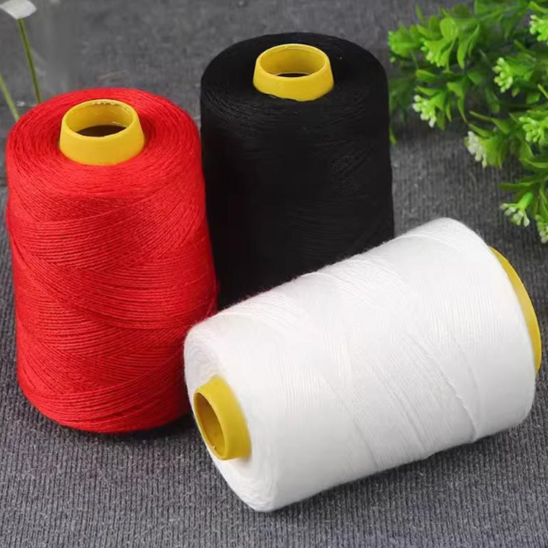 Hand-Sewn Quilt Thread: Black, White, and Red Household Sewing, Needlework, Thick Cotton & Polyester Thread