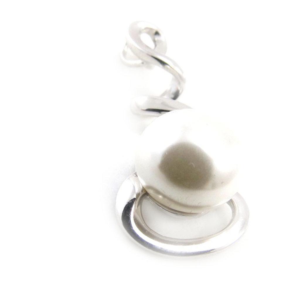 Les Trésors De Lily [I9825] - White 'Perla' Silver Pendant