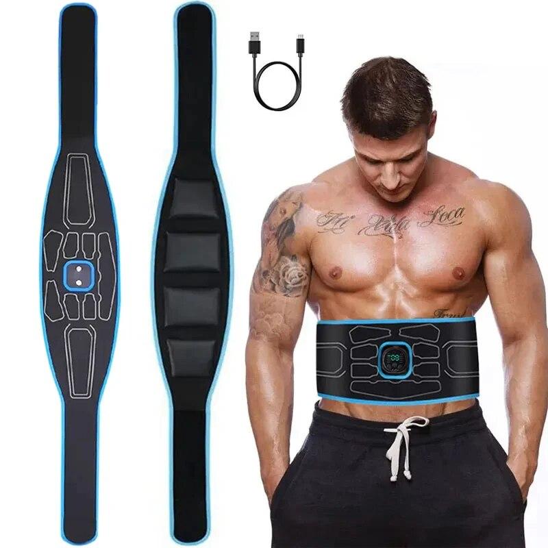 EMS Muscle Stimulator Toner Ab Abdominal Toning Belt Abs Trainer Fitness Training Gear Weight Loss Home Gym Workout Equipment