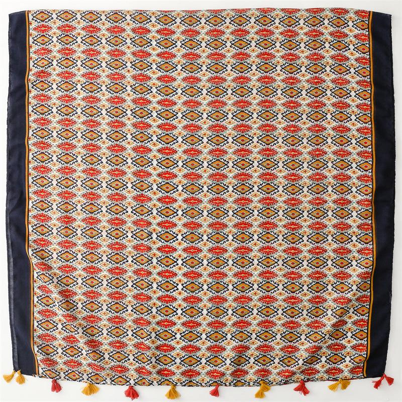 Новые экзотические шарфы в этническом стиле для путешествий и цветочные геометрические солнцезащитные шали доступны для всех сезонов 2024 года для женщин