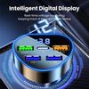 66W PD Car Charger QC3.0 Fast Charging Car Cigarette Lighter Plug 5 Port Car Charger Flash Charge with Digital Display