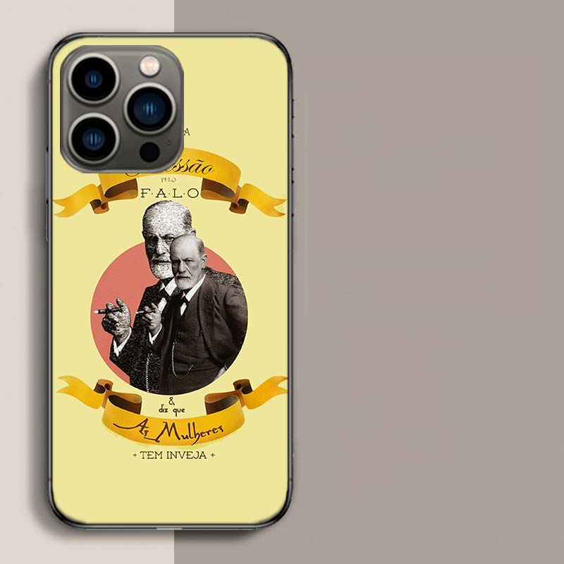 Sigmund Freud Founder of psychoanalysis Phone Case For Apple Iphone 16E 16 17 Pro Max Air 15 Pro 14 Plus 12 13 Mini Cove
