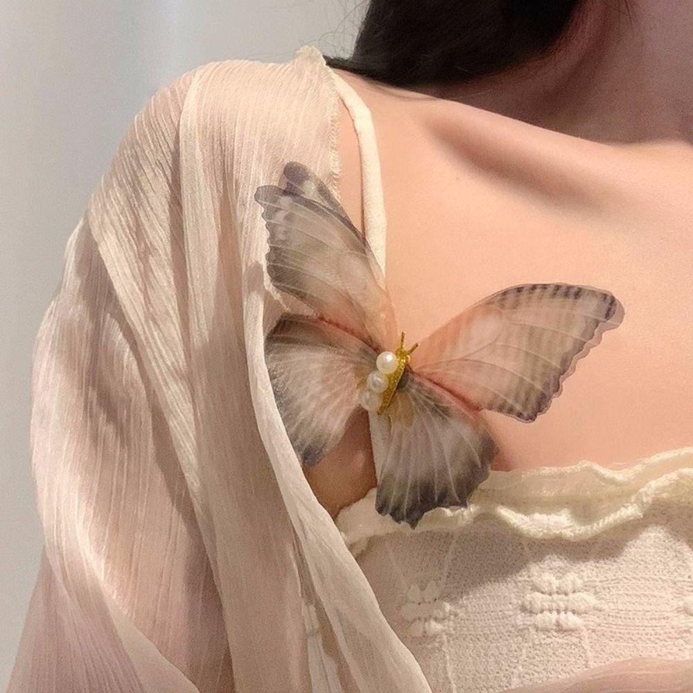 Cloth Duckbill Clip Butterfly Side Clip Girls Accessories Gift Hair Styling Tool