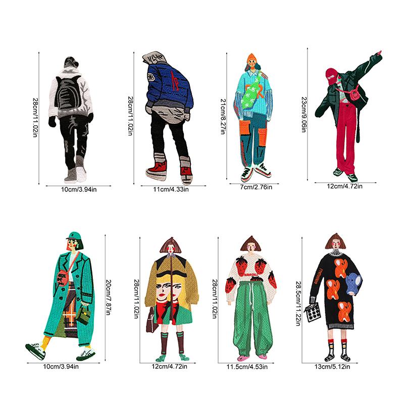 1 шт. вышивка своими руками аксессуары ткань аппликация модные женские значки для одежды большая нашивка ткань наклейка пришить заплатки