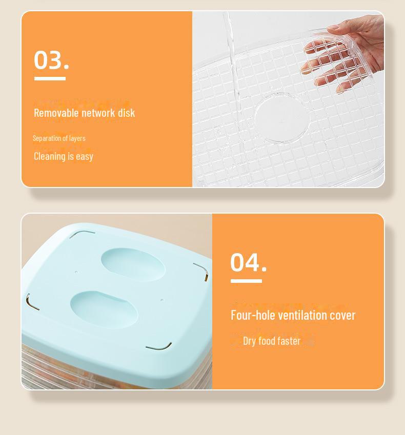 Компактный многослойный дегидратор для закусок — идеально подходит для сушки фруктов, мяса, трав и многого другого