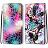 Fashion Painted Pattern Cover Lanyard Flip Leather Case For iPhone Samsung Huawei Honor Xiaomi Redmi OPPO Realme Moto Asus