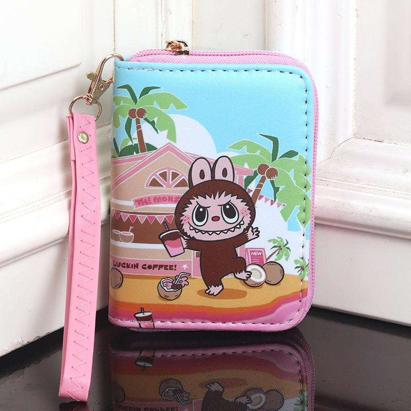 Cartoon Cute and Hot Labubu Male and Female Students Handheld Wallet CLE