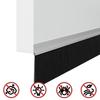 Self Adhesive Door Brush Seals 12 pcs Silver 100 cm