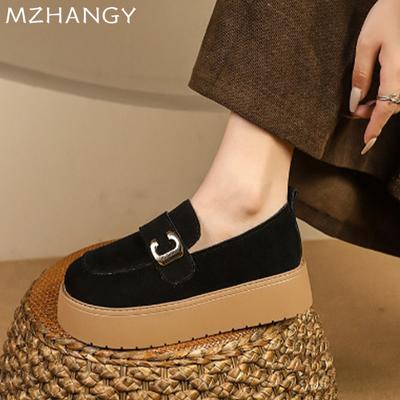 Женские туфли на платформе, туфли на плоской подошве, замшевые повседневные кроссовки, женская обувь 2024 года, осеннее платье, спортивная обувь, для ходьбы, уютная Mujer De Zapatos
