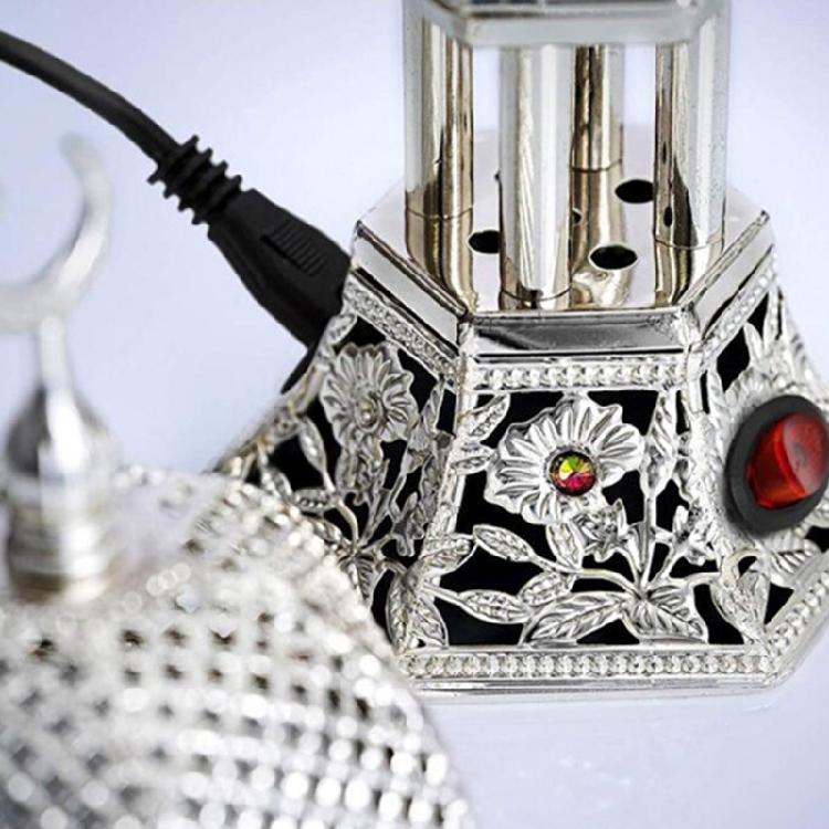 Элегантные Арабские Электрические Благовонницы Золотое Покрытие Улучшает Атмосферу Дома Высокие Температуры