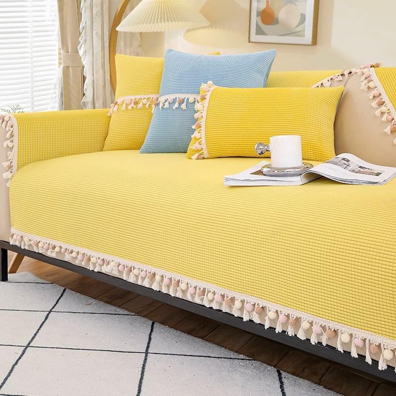Cream Style Chenille Sofa Cushion Four Seasons Universal New Non-Slip Seat Cushions Sofa Cover Backrest Cover Towel