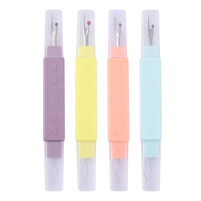 Модель двойного назначения 2-в-1 Нитевдеватель для удаления ниток Цвета макарун Специальный нитевдеватель Игла для вышивания Нитевдеватель