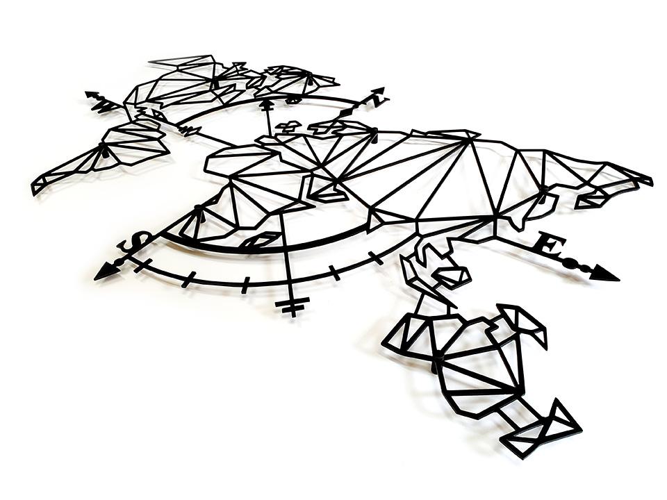 Decorizzly® Dekoracja Scienna Mapa Geo Compass