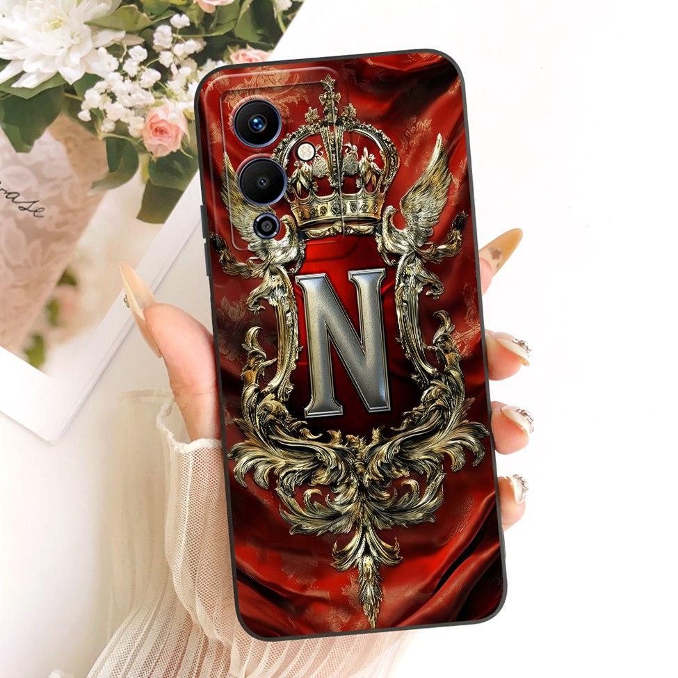 Чехол для телефона Infinix Note 12 5G X671 12Pro 5G X671B Чехол для Infinix Note 12 Pro 5G Роскошные буквы 2D Расписной силиконовый корпус